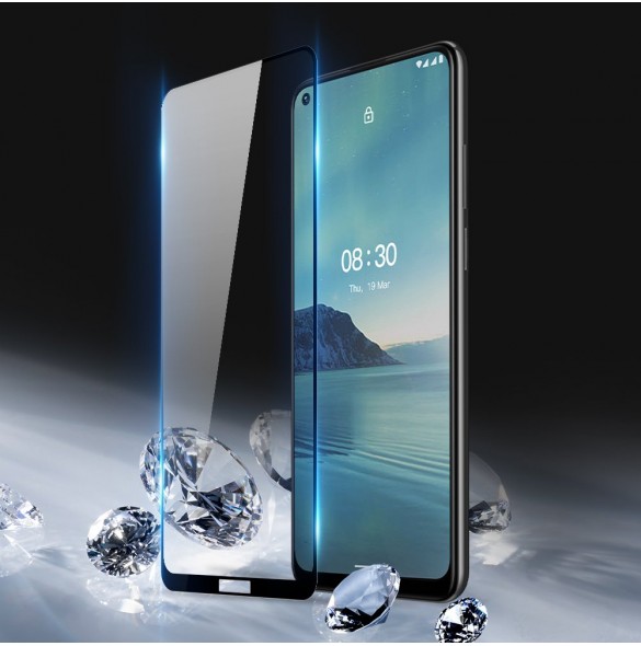Dux Ducis 10D Tough Screen Protector i härdat glas helt täckt med ram för Nokia 3.4 - Svart (väskvänlig)