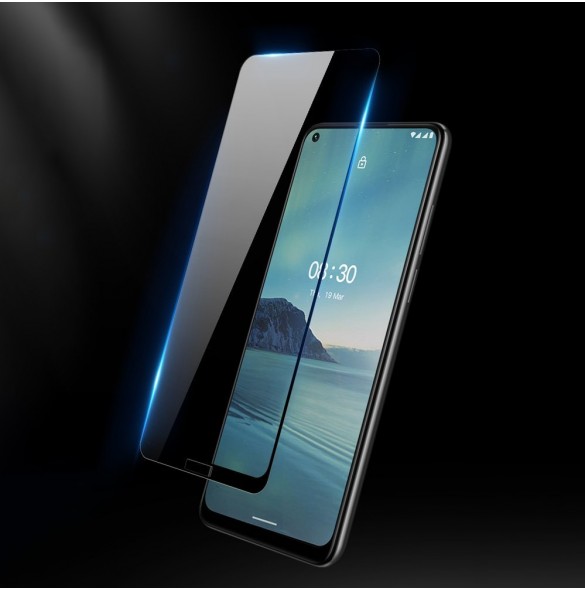 Dux Ducis 10D Tough Screen Protector i härdat glas helt täckt med ram för Nokia 3.4 - Svart (väskvänlig)