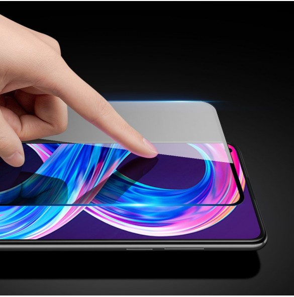 Dux Ducis 10D Tough Screen Protector i härdat glas täckt med ram för Realme 8 Pro / Realme 8 - Svart (väskvänlig)