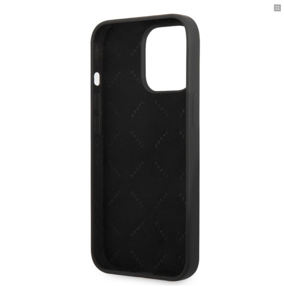 Guess Silicone Line Triangle Case for iPhone 13 Pro - Svart GUHCP13LSLTGK