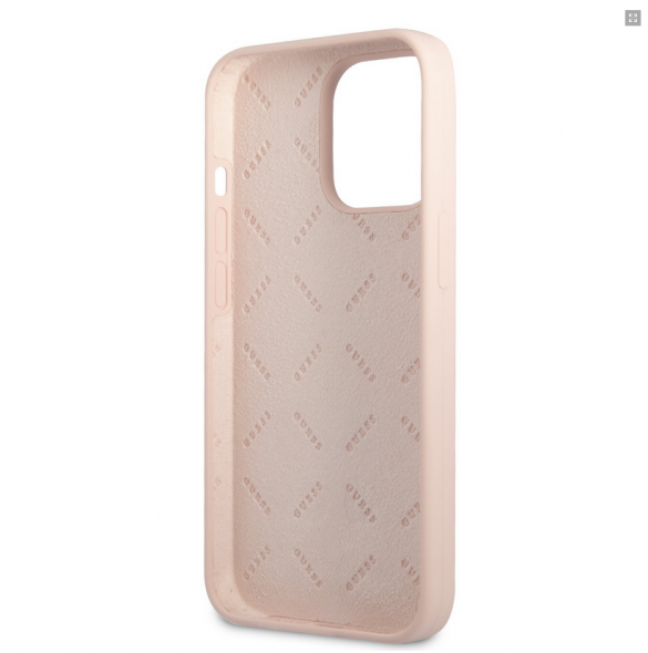 Guess Silicone Line Triangle Case for iPhone 13 Pro - Rosa GUHCP13LSLTGP
