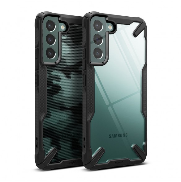 Ringke Fusion X tpu fodral med ram till Samsung Galaxy S22 - Como Svart