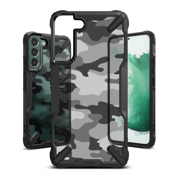 Ringke Fusion X tpu fodral med ram till Samsung Galaxy S22 - Como Svart
