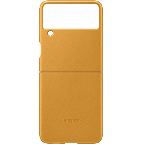 Samsung Leather Cover-fodral till Samsung Galaxy Z Flip 3 - Guld (EF-VF711LYE)