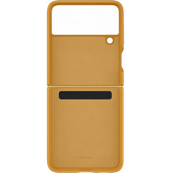 Samsung Leather Cover-fodral till Samsung Galaxy Z Flip 3 - Guld (EF-VF711LYE)