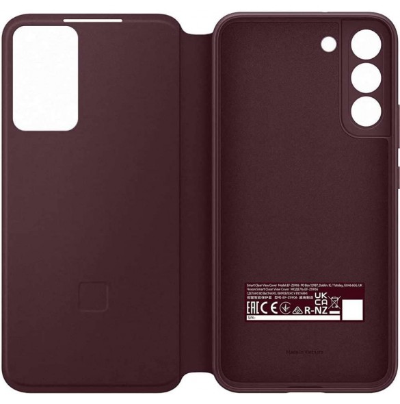 Samsung Clear View-fodral till Samsung Galaxy S22 Plus - Burgundy EF-ZS906CEE
