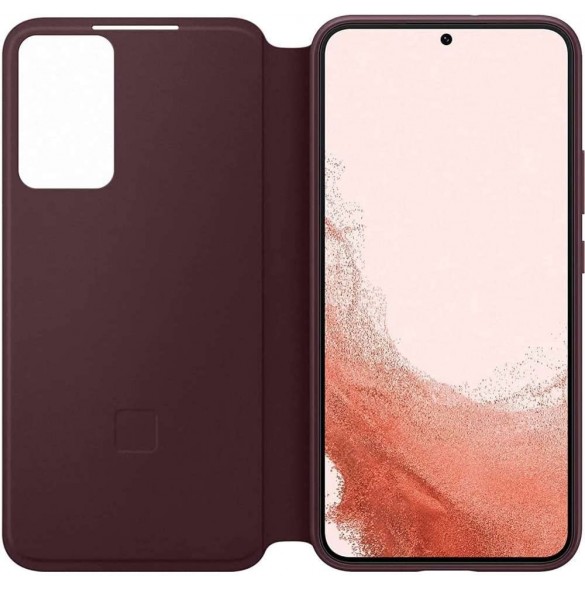 Samsung Clear View-fodral till Samsung Galaxy S22 Plus - Burgundy EF-ZS906CEE