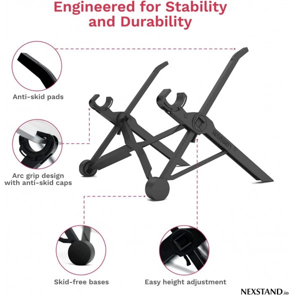 NEXSTAND K2 Laptop Stand, Foldable Laptop Holder, MacBook, Laptop 10-17 Inch