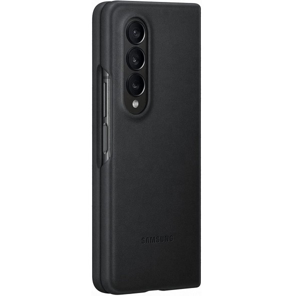 Samsung Leather Cover-fodral till Samsung Z Fold 4 - Svart (EF-VF936LBE)
