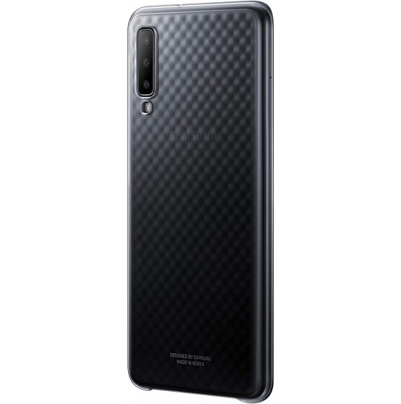 Samsung Gradation Cover Hård Gradient Väska till Samsung Galaxy A7 2018 A750 - Svart EF-AA750CBE
