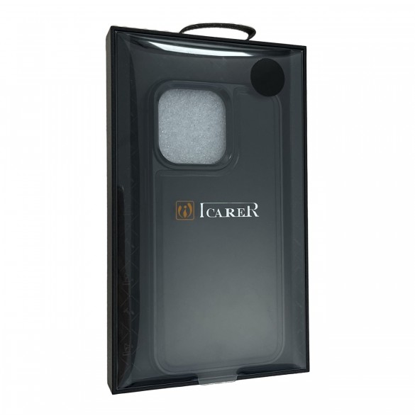 iCarer Oil Wax Läderfodral för iPhone 13 Mini läderfodral (MagSafe-kompatibelt) - Svart (ALI1211-BK)