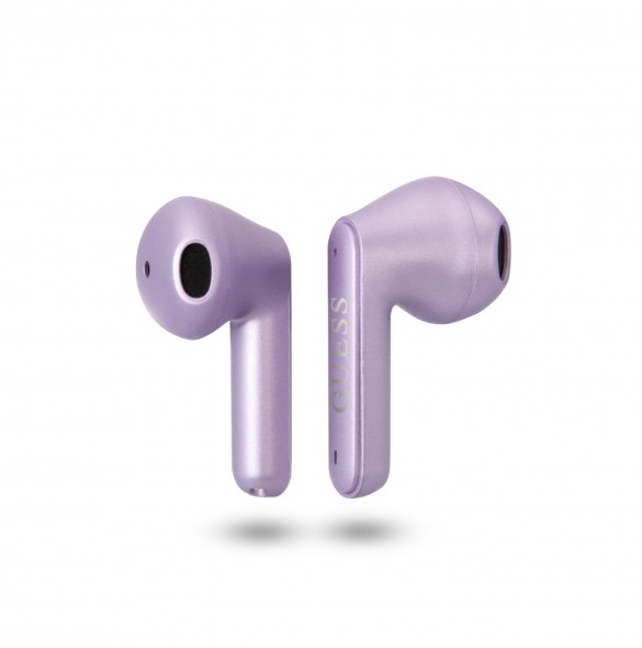 Guess True Wireless Triangle Logo BT5.2 4H Stereo Earphones Glossy Purple