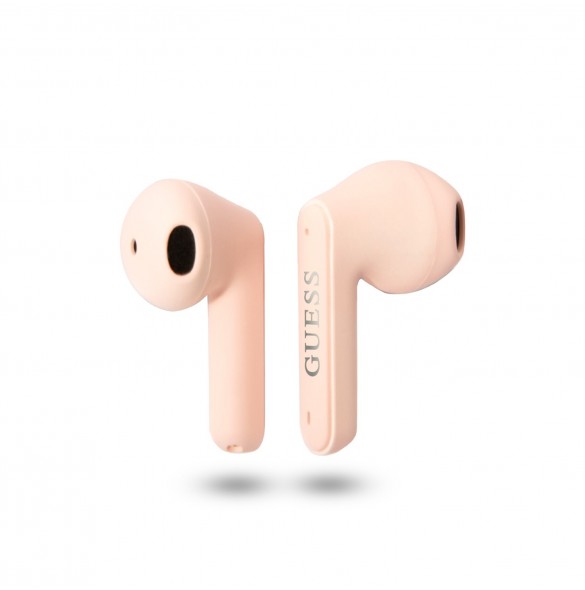 Guess True Wireless Triangle Logo BT5.2 4H Stereo Earphones Matt Pink