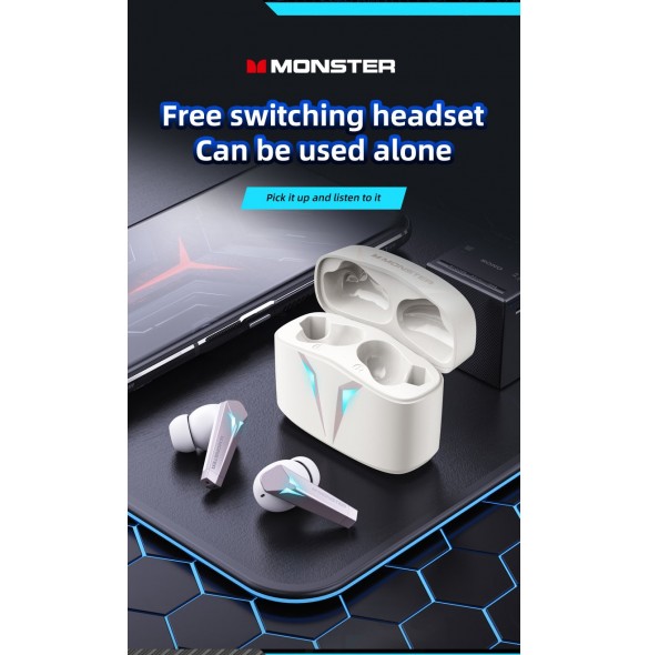 Monster XKT06 TWS Wireless Headset White