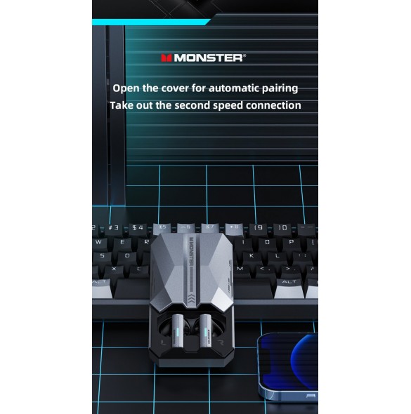 Monster XKT11 TWS Wireless Headset Grey