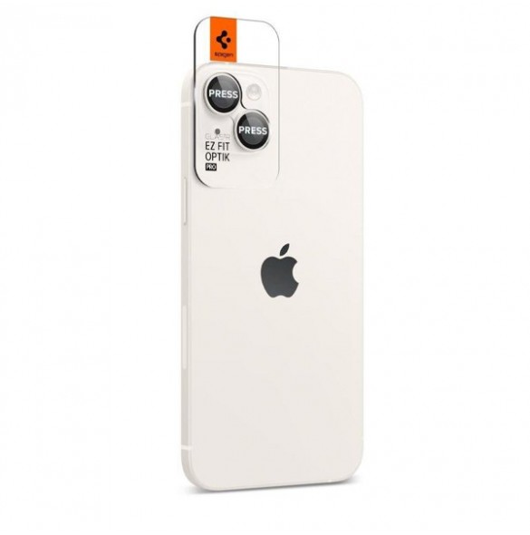 Spigen OPTIK.TR ”EZ FIT” CAMERA PROTECTOR 2-PACK IPHONE 14 / 14 PLUS STARLIGHT