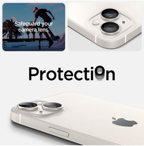 Spigen OPTIK.TR ”EZ FIT” CAMERA PROTECTOR 2-PACK IPHONE 14 / 14 PLUS STARLIGHT