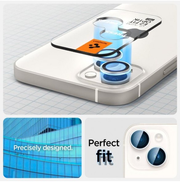 Spigen OPTIK.TR ”EZ FIT” CAMERA PROTECTOR 2-PACK IPHONE 14 / 14 PLUS STARLIGHT