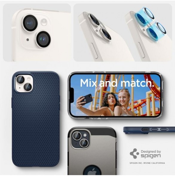 Spigen OPTIK.TR ”EZ FIT” CAMERA PROTECTOR 2-PACK IPHONE 14 / 14 PLUS STARLIGHT