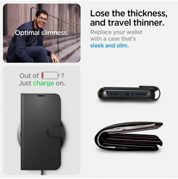 Spigen WALLET S IPHONE 14 BLACK