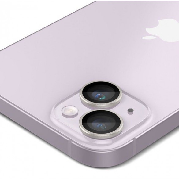 Spigen OPTIK.TR ”EZ FIT” CAMERA PROTECTOR 2-PACK IPHONE 14 / 14 PLUS PURPLE