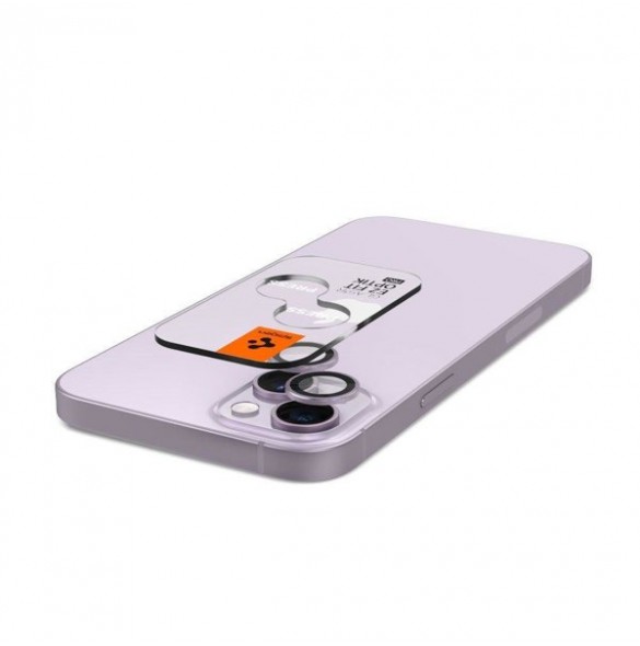 Spigen OPTIK.TR ”EZ FIT” CAMERA PROTECTOR 2-PACK IPHONE 14 / 14 PLUS PURPLE