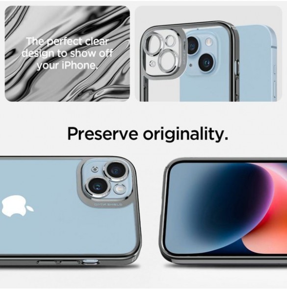 Spigen OPTIK CRYSTAL IPHONE 14 CHROME GRAY