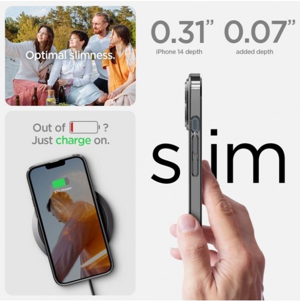 Spigen OPTIK CRYSTAL IPHONE 14 CHROME GRAY