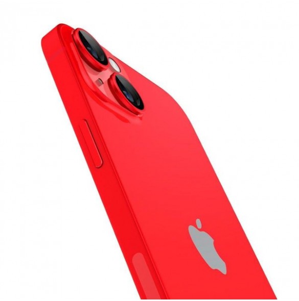 Spigen OPTIK.TR ”EZ FIT” CAMERA PROTECTOR 2-PACK IPHONE 14 / 14 PLUS RED
