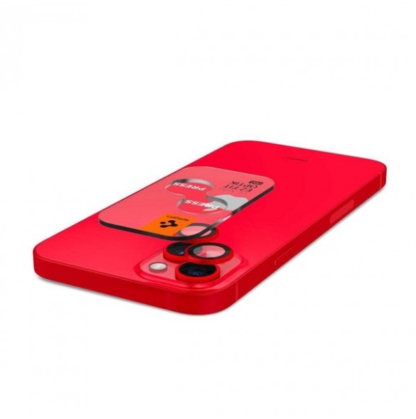 Spigen OPTIK.TR ”EZ FIT” CAMERA PROTECTOR 2-PACK IPHONE 14 / 14 PLUS RED