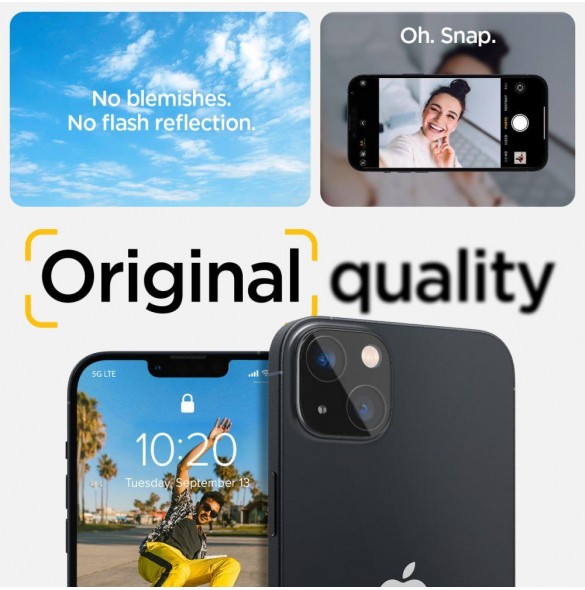 Spigen Optik.TR Camera Protector glass for iPhone 14/14 Plus camera, 2 black