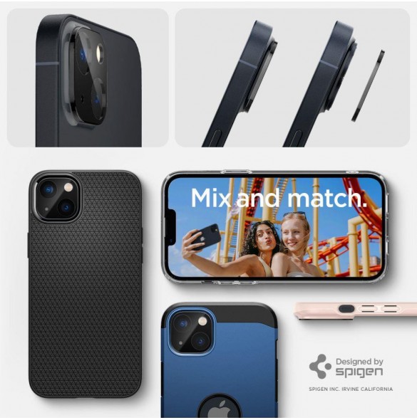 Spigen Optik.TR Camera Protector glass for iPhone 14/14 Plus camera, 2 black