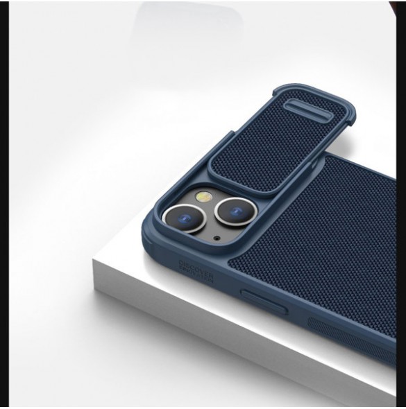 Nillkin Textured S Case iPhone 14 armored case with camera cover blue