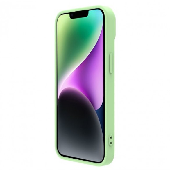Nillkin CamShield Magnetic Silicone Case iPhone 14 Magnetic MagSafe case with camera cover green