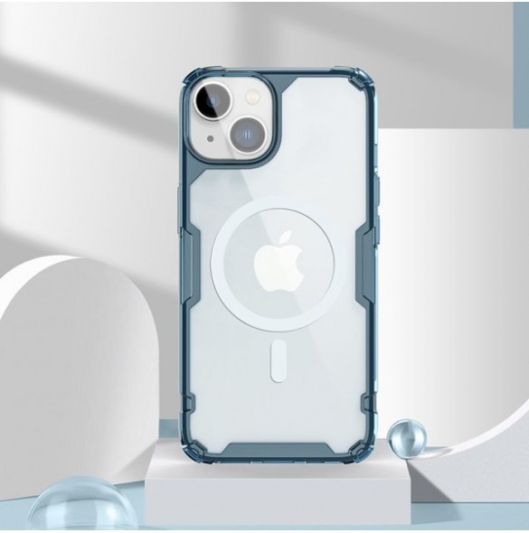 Nillkin Nature Pro Magnetic Case for iPhone 14 magnetic cover MagSafe blue