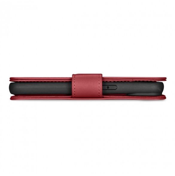 iCarer Wallet Case 2in1 iPhone 14 Leather Flip Case Anti-RFID Red