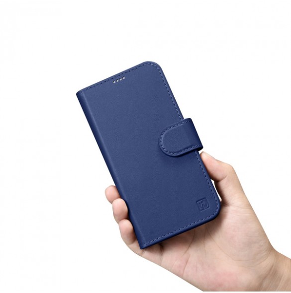 iCarer Wallet Case 2in1 Case iPhone 14 Anti-RFID Leather Flip Case Blue