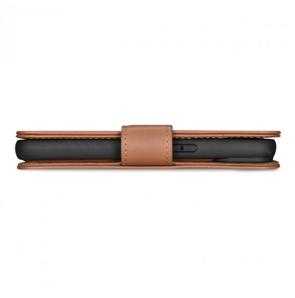 iCarer Wallet Case 2in1 case iPhone 14 leather cover with flap Anti-RFID brown