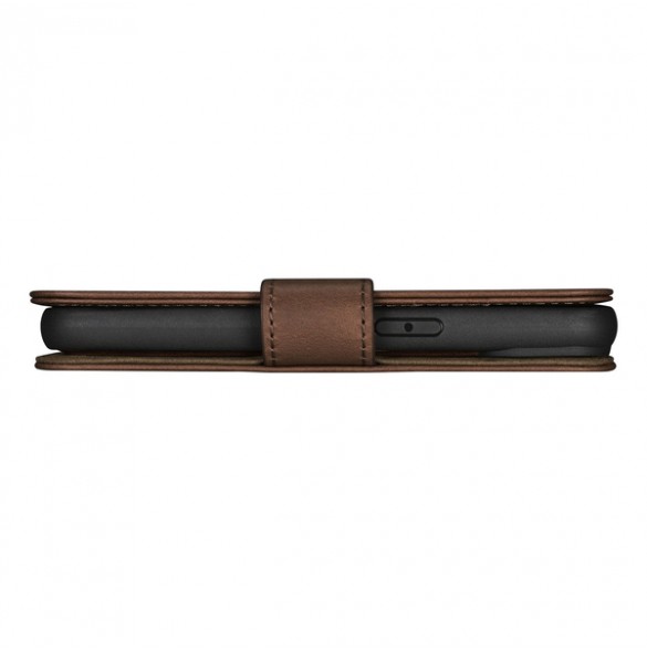 iCarer Oil Wax Wallet Case 2in1 Case iPhone 14 Leather Flip Cover Anti-RFID Brown