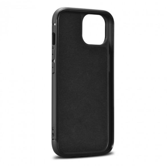 iCarer Leather Oil Wax case covered with natural leather for iPhone 14 brown