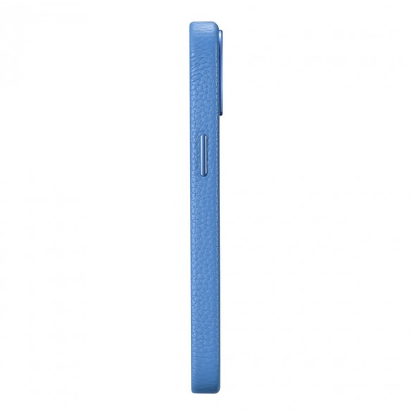 iCarer Litchi Premium Leather Case iPhone 14 Magnetic Leather Case with MagSafe Light Blue