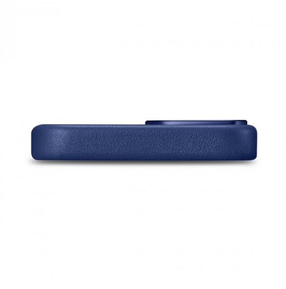 iCarer Case Leather cover for iPhone 14 case made of natural leather blue