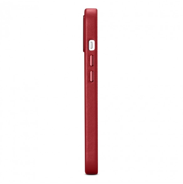 iCarer Case Leather cover case made of genuine leather for iPhone 14 red