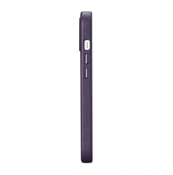iCarer Case Leather Cover Case for iPhone 14 Dark Purple