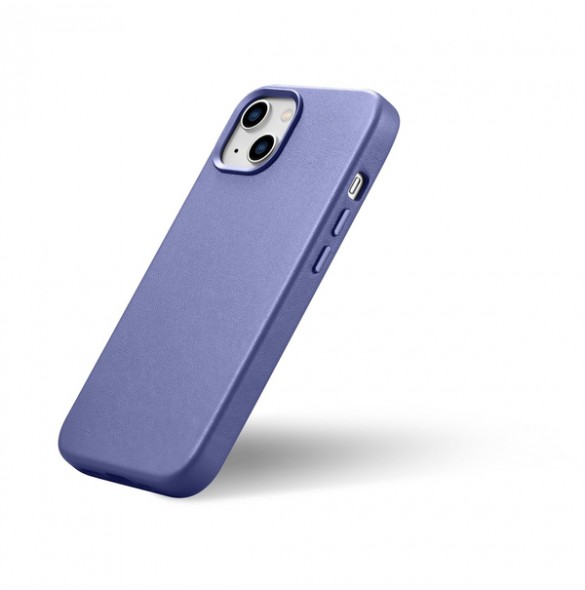 iCarer Case Leather Case Cover for iPhone 14 Light Purple
