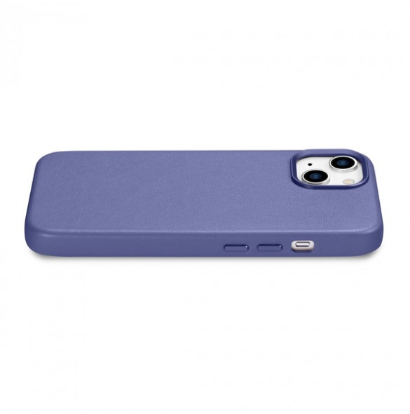 iCarer Case Leather Case Cover for iPhone 14 Light Purple
