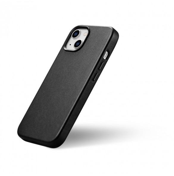 iCarer Case Leather cover for iPhone 14 black