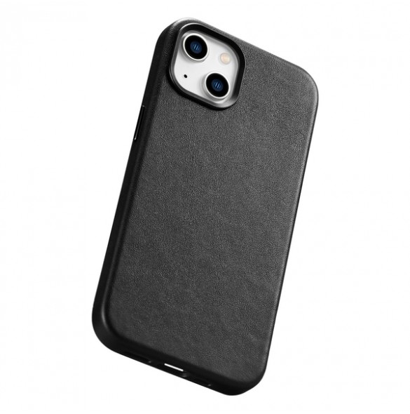 iCarer Case Leather cover for iPhone 14 black