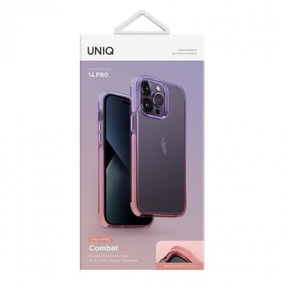 Uniq Combat Duo case iPhone 14 Pro 6.1" lilac-pink/lilac lavender-pink
