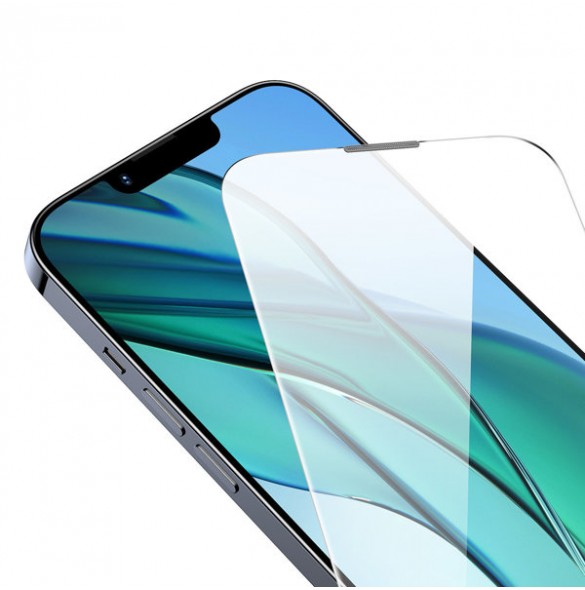 Baseus Tempered Glass for iPhone 14 / 13 Pro / 13 Full Screen with Speaker Cover 0.4mm + Mounting Kit